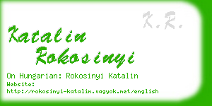 katalin rokosinyi business card